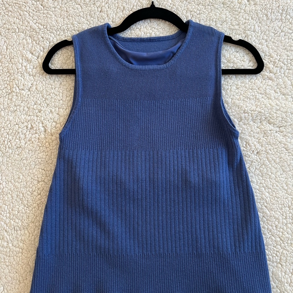 Klassy Network Blue Sleeveless Knit Top
